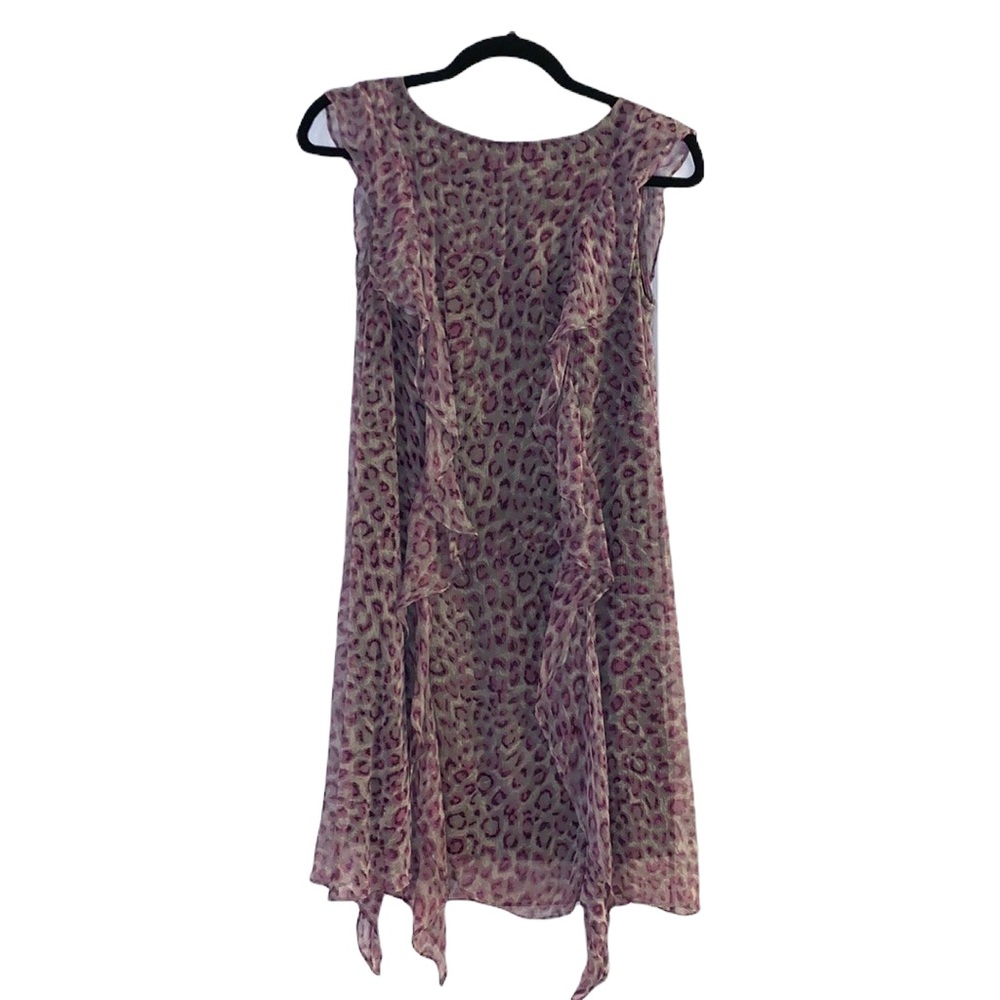 [Saks Fifth Avenue] leopard print ruffle dress